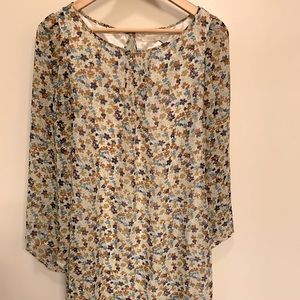 Anthropologie Tulle Floral Dress